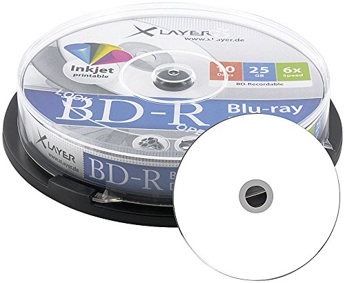 Xlayer Blu-Ray Rohlinge BD-R 25GB 6x Inkjet Printable, 10 Stück - 2