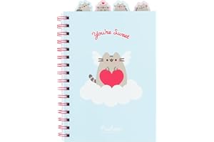 Grupo Erik Notatnik projektowy A5 z 4 przegrodami, artykuły pa Pusheen Cat, notatnik A5 z przegrodami, planer projektów, prezenty Pusheen dla miłośników kotów