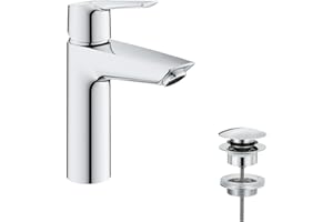 Grohe QUICKFIX Start Miscelatore Monocomando per Lavabo, Taglia M, Finitura Cromata, Strumento di Installazione Incluso