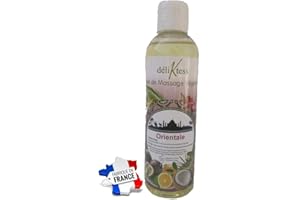 déliktess® - Huile de massage végétale - 19 parfums au choix- 200ml ou 1 litre - Naturelle et fabriquée en France - pour modelage professionnel (Orientale)