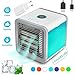 Produktbild Mini Luftkühler Mobile Klimageräte Air Cooler - 3 in 1 Luftbefeuchter und Luftreiniger, Tischklimaanlage Ventilator mit 3 Geschwindigkeiten und 7 Farben LED Nachtlicht (Weiß)