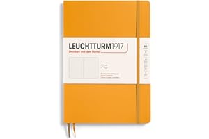 LEUCHTTURM1917 365634 Notebook Composition (B5), Softcover, 123 Numbered Pages, Rising Sun, Dotted