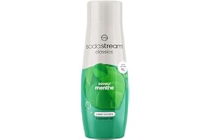 SodaStream Concentré Menthe Sans Sucres pour Machine à Eau Pétillante et Soda | Préparez jusqu'à 9 Litres de Sirop de Menthe en Quelques Secondes, 440ml