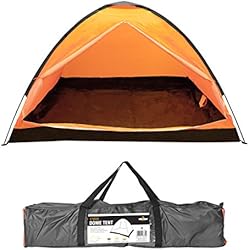 Milestone Camping - Tienda iglú para cuatro personas - Naranja