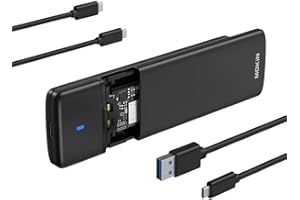 MOKiN Lecteur de boîtier SSD M.2 NVMe SATA sans outil, NVMe PCIe SSD vers USB C