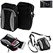 Produktbild K-S-Trade Für Canon PowerShot SX730 HS Gürtel Tasche Umhänge Tasche Fototasche Schutz Hülle für Canon PowerShot SX730 HS, schwarz-grau + Extrafach mit Platz für Powerbank, Festplatte etc. | C