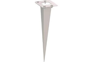 ledscom.de Picchetto da giardino, per POMI e POKU, acciaio inox, 18cm, 6,5 x 5cm