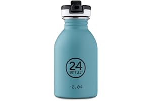 24Bottles Kids Bottle - Botella Agua Acero Inoxidable Niños Niñas 250ml, Botella Agua Niños para Colegio y Deporte 100% Hermética, Botella de Agua Niños Personalizada Ultraligera, Cantimplora Infantil