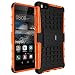 Produktbild iDoer Schutzhülle für Huawei P8 Hülle silikon TPU und PC Rückdeckel Schutz Handy Stoßfest Kratzfeste Hüllen Etui Handyhülle Das Bumper Huawei P8 case für Huawei P8 5.2 Zoll mit Ständer - Orange