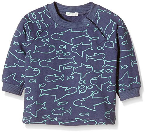 United Colors of Benetton Baby-Boys 3S5DMM1M8 Sweatshirt, Blue (Navy), 3-6 Months (Manufacturer Size:62)