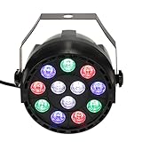 Lixada 15W DMX-512 RGB LED Disco Beleuchtung Strobe Lampen 8...