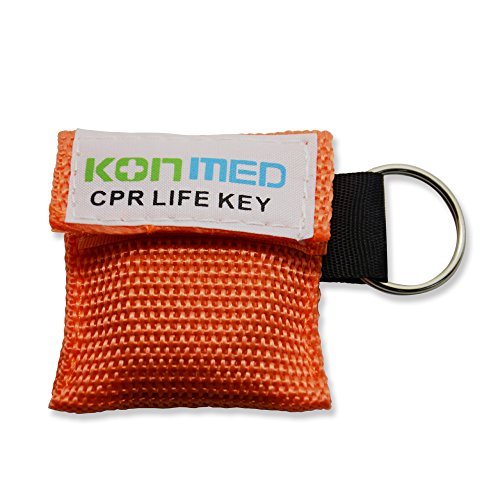 Konmed 20 Pcs Pack Cpr Face Shields Cpr Mask First Aid Keychain Key Rings Orange Buy Online In Angola At Desertcart 62787291