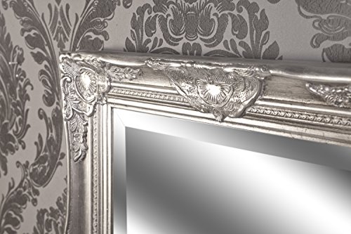 Spiegel Wandspiegel Laura antik silber Barock 65 x 50 cm - 5