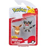 Pok&eacute;mon PKW3577 Battle Figure Pack - Mauzinger & Evoli, Resmi Detaylı Fig&uuml;rler, Her biri 5 cm