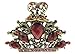 Produktbild Beautiful Ladies Vintage Gold Tone Chunky Metal Hair 7cm Claw Clamp Crown Dark Red by Glamour Girlz