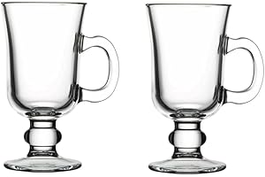 Pasabahce Lot de 2 230 ml en verre traité Irish Coffee Cup Mug