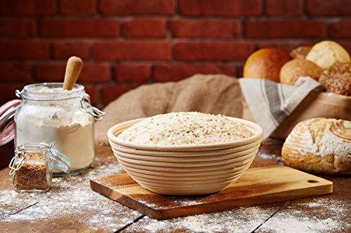 Andrew James – Runder 22cm Brotgärkorb Gärkorb aus natürlichem Rattan – Geeignet für die Herstellung aller Brotsorten sowie für professionelle Verwendung in Bäckerein – Für bis zu 1Kg Teig - 2