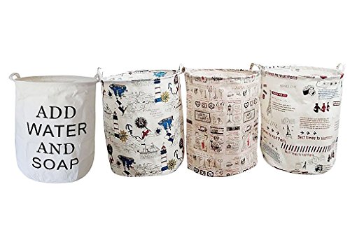 Wäschekorb,Faltbarer Baumwolle Wäschesammler Wäschetruhe Wäschesack Wäschesack Wäschebeutel Canvas Laundry - 8