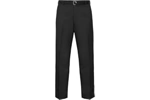 MyShoeStore Mens Formal Trousers Casual Business Office Work Home Belted Smart Dress Pants Straight Leg Flat Front Everpress Pockets Waist Sizes UK 30 Inch to UK 50 Inches