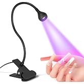 gaman Siyah 3W UV LED Tırnak Kurutucu Ultraviyole Esnek Klipsli Masa USB Jel Kurutma Klipsli Masa Lambası