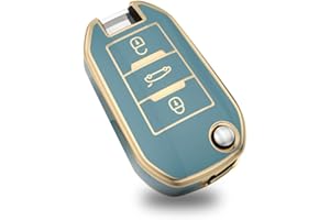 ontto TPU Car key case cover Fit For Peugeot 208 301 308 508 2008 3008 fit for Citroen C4L CACTUS C5 C2 C3 C4 C6 C8 Picasso Xsara Flip Key Shell Holder bag keychain keyring Accessories Grey A