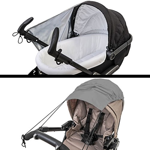 Sonnensegel (UV-Schutz 50+) für Buggy / Kinderwagen (Oxford Polyester) - 4