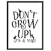 Produktbild Booga Baby Poster Kinderzimmer mit Spruch „Don’t Grow Up - It’s a Trap“, DINA4 Babyzimmer Deko