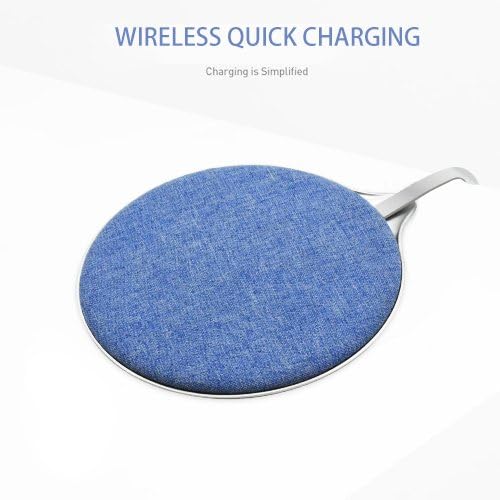 Wireless Charger, Fast Wireless Charging Pad Axceed 10W Jean Fabric Fast Wireless Charger for iPhone 8/ 8 Plus/ X and Samsung Galaxy Note8/ Note5/S9 / S8 / S8 Plus/ S7/ S7edge/ S6/ S6 edge, Nexus 4/5/6/7, LG and Other Qi Enable Devices