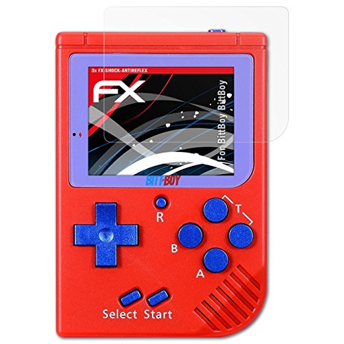 Preisvergleich Produktbild atFoliX Panzerschutzfolie für BittBoy BittBoy Panzerfolie - 3 x FX-Shock-Antireflex blendfreie stoßabsorbierende Displayschutzfolie