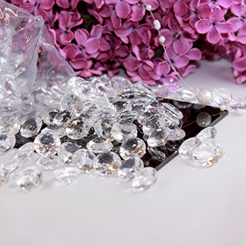 Deko Diamanten 20mm KLAR -GROßPACKUNG- Brillante Streudeko zur Tischdeko und Hochzeitsdekoration (KLAR) - 2