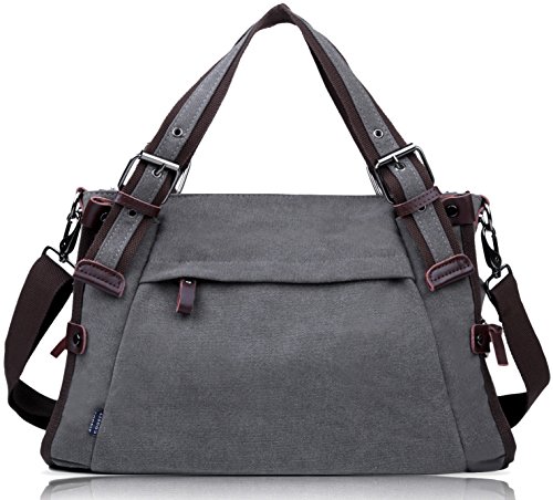 Coofit Damen Canvas Umhängetasche Messenger Bag Handtasche Hobo