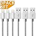Produktbild xinfene iPhone Ladekabel Lightning Kabel Ladekabel für iPhone 8/X 7/7 Plus/6/6s/6 Plus/6s Plus,5c/5s/5/SE,iPad Pro/Air/Mini More (2M/6FT-3Pack,Grey)