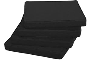 Gutekissen® poduszka na krzesła/ławki do domu i ogrodu poduszka na siedzisko poduszka ogrodowa poduszka na krzesło wiele kolorów FK5 (50x50, Czarny, 2)