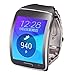 Price comparison product image Kingko® Stainless Steel Metal Watch Band Wrist Strap Bracelet For Samsung Gear S SM-R750 (Black)