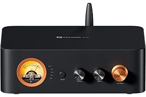 Fosi Audio MC351 2.1 Kanal Vollverstärker mit DAC, Home Audio Stereo Endstufe mit Dual TPA3255 Chips für HiFi Passiv Lautsprecher, Vintage VU Meter Receiver mit Bluetooth und USB/Opt/Coax