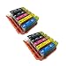 Produktbild PerfectPrint Kompatibel Tinte Patrone Ersetzen für Canon Pixma iP-4200 4300 4500 5100 5200 5200R 5300 MP-500 530 600 610 800 600R 800R 810 830 950 960 PGI5 CLI-8 (Schwarz/Cyan/Magenta/Gelb, 10-pack)