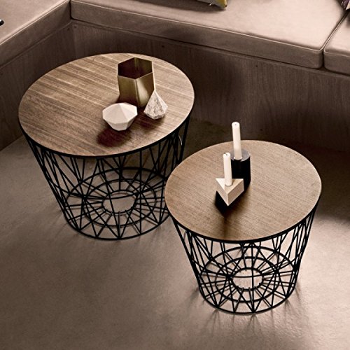 ferm LIVING Wire Drahtkorb Medium, schwarz Ø 50cm H 40cm - 3