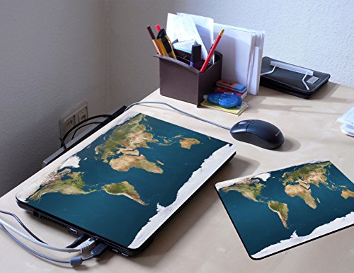 Weltraum 10198, Erde, Skin-Aufkleber Folie Sticker Laptop Vinyl Designfolie Decal mit Ledernachbildung Laminat und Farbig Design für Laptop 13.3″ - 4