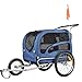 Produktbild DOGGYHUT Extra Grosser Hundeanhänger mit Jogger Kit Fahrradanhänger 2in1 BLAU 70302-02