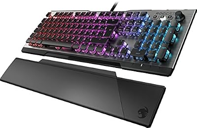 Roccat Vulcan 120 - Clavier de Jeu Noir, Gaming mécanique RGB, rétro-éclarage LED AIMO multicolore touche par touche, switchs Roccat Titan, conception durable (plaque supérieure en aluminium)