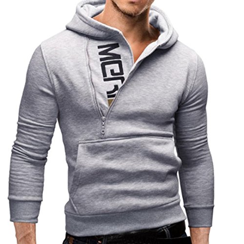 Sudadera con Capucha HombreHombres Sudadera con capuch Sudadera con Capucha Tops Outwear (XL, Gris)