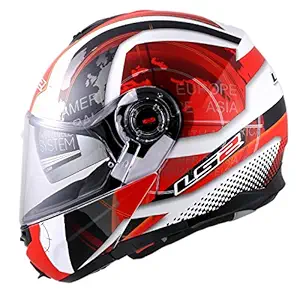 LS2 FF386 Flip-Up Helmet (Red, Large)