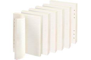 SAIJIAN 6 Confezioni Fogli A5 con Buchi Carta a Righe a 6 Fori Ricarica di Carta 270 Fogli/540 Pagine per Raccoglitore ad Anelli A5 Quaderno Diario Fogli a Righe