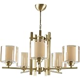Fer Chandelier Pierro Retro Rustic Vintage Body Double Glazed Living Room - Kitchen - Bedroom 5-Piece Chandelier