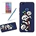 Produktbild Girlyard Hülle für Huawei P10 Lite - Weich TPU Silikon Schutzhülle Niedlichen 3D Panda Muster Entwurf Schale Tasche Flexible Gummi Dünn Etui Matt Cover Anti-Stoß Kratzfeste für Huawei P10 Lite Navy Blau