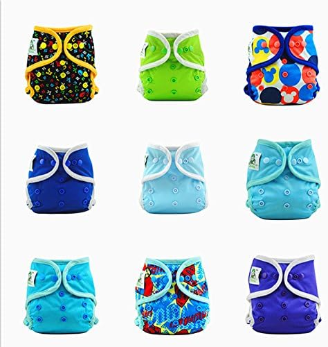 Coolababy 9 Reusable New Born Cloth Diaper with 9 Inserts - Cb028