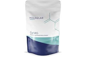 ‎MOLEQLAR MoleQlar CaAKG Pulver hochdosiert - Vorratspack (100 Gramm für 100 Tage) veganes Premium Calcium-Alphaketoglutarat - 1000 mg Calcium-AKG pro Portion - Laborgeprüft in DE