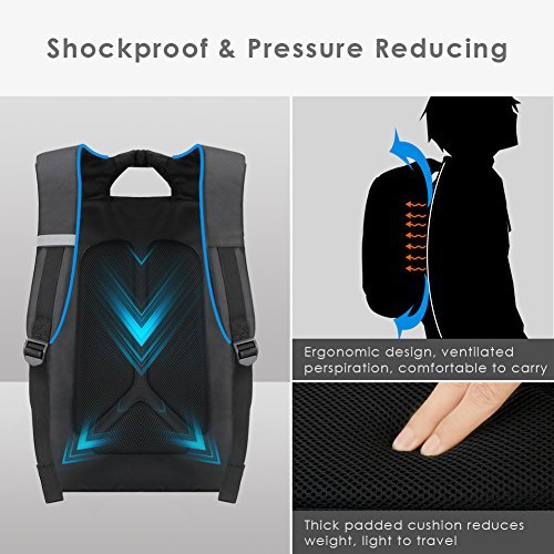 REYLEO Business Rucksack Herren 15 6 Zoll Laptop Tasche Schlanker Tagesrucksack F  r Die Arbeit Und Stadt Wasserdicht Schwarz- 26 Liter RB01 plus