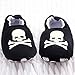 Buttercup Baby Black Skull and Bones Soft Sole Cotton Infant Shoes 0-6 Months