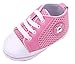 La Vogue Babies Unisex Dog Logo Sneakers Lace Up Trainers (Length 12cm, Pink)